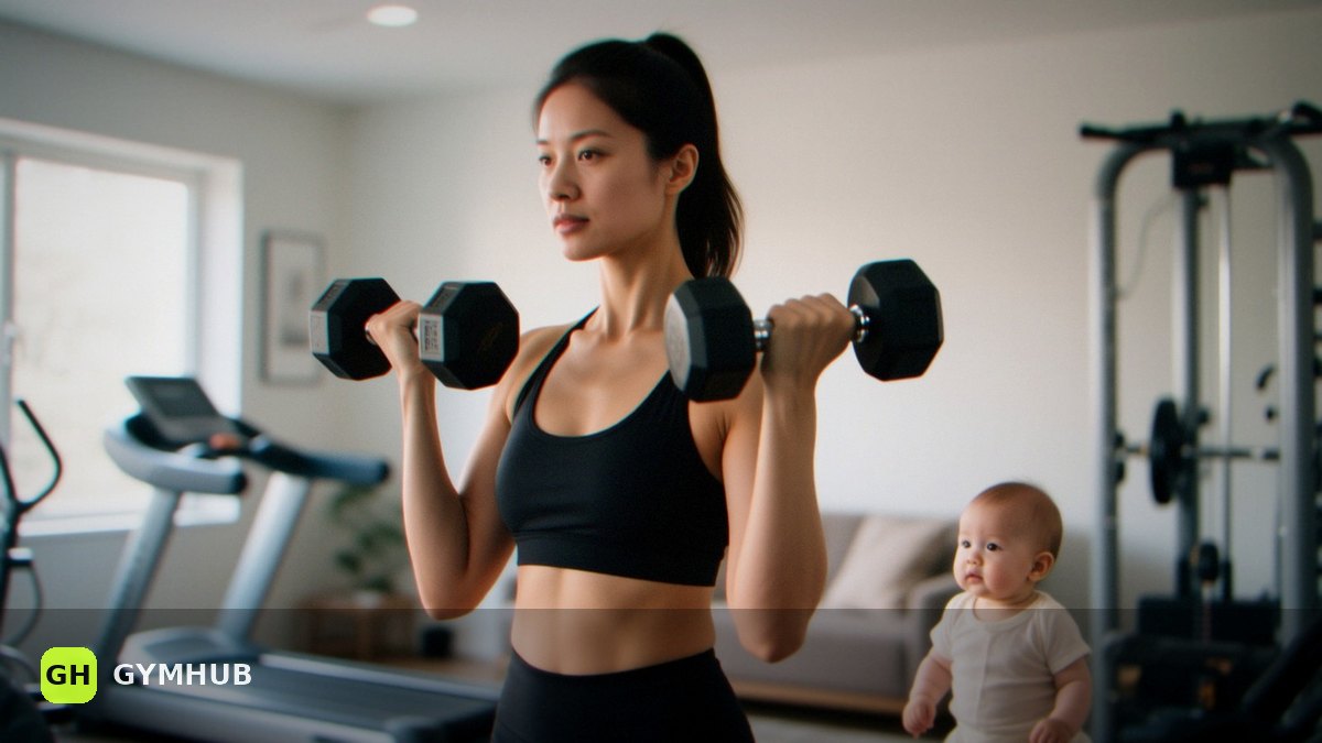 Training at home with a baby: what is safe in the first year
