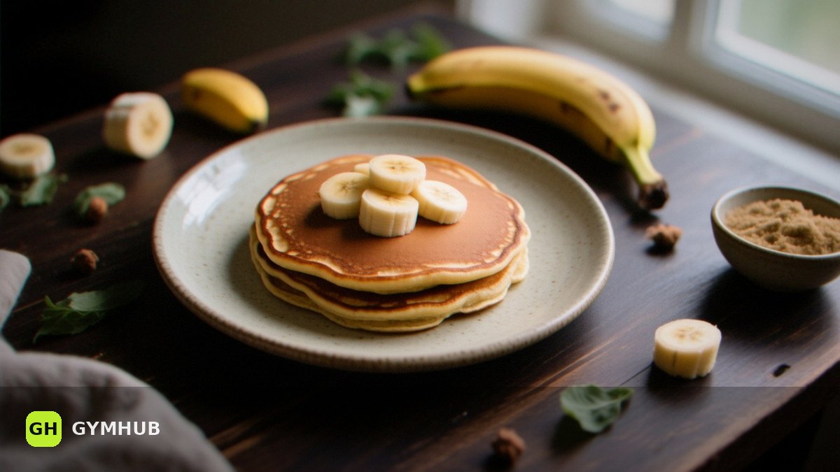 Vegan banana protein pancakes: recipe with 29 g protein